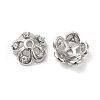 Brass Micro Pave Cubic Zirconia Bead Cap KK-E068-VF844-1-1