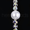 Acrylic & Glass & ABS Plastic Pearl & Alloy & Polymer Clay Pave Rhinestone Beads Strands MAK-T011-08B-2