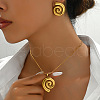 Vortex Brass Stud Earrings & Pendant Necklaces Sets for Women FS-WGCDAA8-01-2
