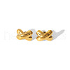 Luxury Stainless Steel Cross X-Shaped Stud Earrings QF0443-1-1