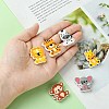 Lion/Tiger/Elephant/Monkey Zebra/Giraffe Silicone Focal Beads SIL-FS0001-19-4