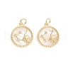 Brass Micro Pave Cubic Zirconia Pendants ZIRC-E164-36A-G-2