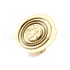 Irregular Round 304 Stainless Steel Open Cuff Rings for Women RJEW-S410-03G-01-1