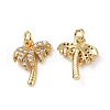 Brass Micro Pave Cubic Zirconia Charms KK-E068-VF292-1