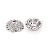 Eco-Friendly Multi-Petal Flower Brass Micro Pave Cubic Zirconia Bead Caps ZIRC-M098-02P-FF-2