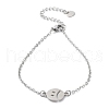 Tarnish Resistant 201 Stainless Steel Link Bracelets with Cable Chains BJEW-P297-01P-D-1