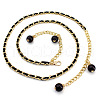 Alloy with Plastic Round Beaded Waist Beads FS-WGA9A61-01-3