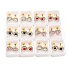 Heart Glass & Polymer Clay Rhinestone Ear Fake Plugs EJEW-H105-28G-1