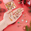 Christmas Theme Alloy Enamel Pendant Decorations HJEW-GO00040-3