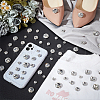 AHADERMAKER 90Pcs 6 Style Flat Round Sew on Rhinestone RGLA-GA0001-09-4