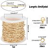 CHGCRAFT Brass Bar Link Chains Making MAK-CA0001-08G-2