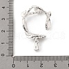 Brass Micro Pave Clear Cubic Zirconia Bead Frame KK-K371-49S-3