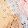 Beebeecraft 12Pcs Brass Micro Pave Cubic Zirconia Charms ZIRC-BBC0002-77-3
