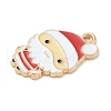 Christmas Alloy Enamel Pendants ENAM-K074-01G-10-2