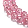 Frosted Transparent Glass Bead Strands X1-GLAA-P065-8mm-03-4