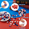 220Pcs Independence Day Theme Spray Painted Natural Wood Beads WOOD-TA0001-73-14