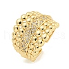 Clear Cubic Zirconia Open Cuff Ring RJEW-L121-028G-1
