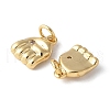 Brass Micro Pave Clear Cubic Zirconia Pendants KK-H449-84B-G-RS-2