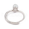 Natural Aquamarine Adjustable Rings RJEW-G273-11P-02-3