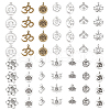 CHGCRAFT 56Pcs 5 Style Chakra Alloy Pendant FIND-CA0006-88-1