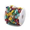 Flower Glass Beaded Chains CHS-P016-40G-01-3