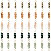 SUPERFINDINGS 40Pcs 5 Styles Natural Gemstone Copper Wire Wrapped Connector Charms FIND-FH0005-17-1