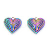 Ion Plating(IP) 201 Stainless Steel Pendants STAS-N098-239M-3