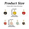 Craftdady 14Pcs 7 Style Zinc Alloy Enamel Pendants ENAM-CD0001-26-3