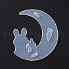 DIY Animal on the Crescent Moon Big Pendant Silhouette Silicone Molds DIY-F125-02-3