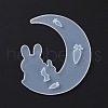 DIY Animal on the Crescent Moon Big Pendant Silicone Molds DIY-F125-02-3