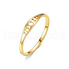 Hollow Moon Phase 304 Stainless Steel Finger Rings FS-WG454BE-07-4