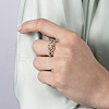 Alloy Micro Pave Cubic Zirconia Finger Rings FS-WGEF5D1-04-1