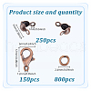 GOMAKERER Zinc Alloy Lobster Claw Clasps & Brass End Bead Tips & Jump Rings Findings Kits DIY-GO0002-21RC-2