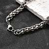 Tarnish Resistant Fashionable 304 Stainless Steel Wheat Chain Necklaces STAS-A028-N003P-1