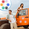 AHADERMAKER 7 Sheets 7 Colors Star Plastic Self Adhesive Car Stickers STIC-GA0001-13-5