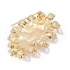 Eye Alloy Rhinestone Brooches for Clothes JEWB-D303-01G-3