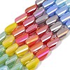 Electroplate Opaque Glass Beads EGLA-D300-01C-1