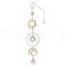 Stainless Steel Sun Moon Pendant Decorations HJEW-JM02040-1
