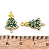 Christmas Theme Brass Micro Pave Cubic Zirconia Pendants KK-L228-30C-G-3