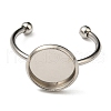 Tarnish Resistant 304 Stainless Steel Open Cuff Ring Findings STAS-H215-01B-P-2