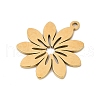 5Pcs 201 Stainless Steel Pendants STAS-K299-02A-G-2