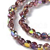 Transparent Electroplate Glass Beads Strands GLAA-Q099-A01-01-3