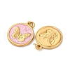 304 Stainless Steel Enamel Pendants STAS-U061-37G-B03-2