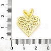 Brass Pendants with Cubic Zirconia KK-D536-06G-3