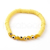 Polymer Clay Heishi Beads Stretch Bracelets BJEW-JB05905-03-1