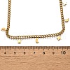 304 Stainless Steel Twisted Chain Necklaces with Moon Star Charm Tassel NJEW-R023-05G-5
