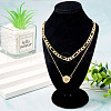 Brass Double Layer Necklaces NJEW-TAC0020-6