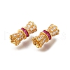 925 Sterling Silver Micro Pave Cubic Zirconia Screw Clasps STER-M018-04G-2