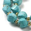 Dyed Natural Howlite Beads Strands G-G023-B01-02B-4