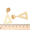 304 Stainless Steel Dangle Stud Earrings EJEW-Z098-15G-5
